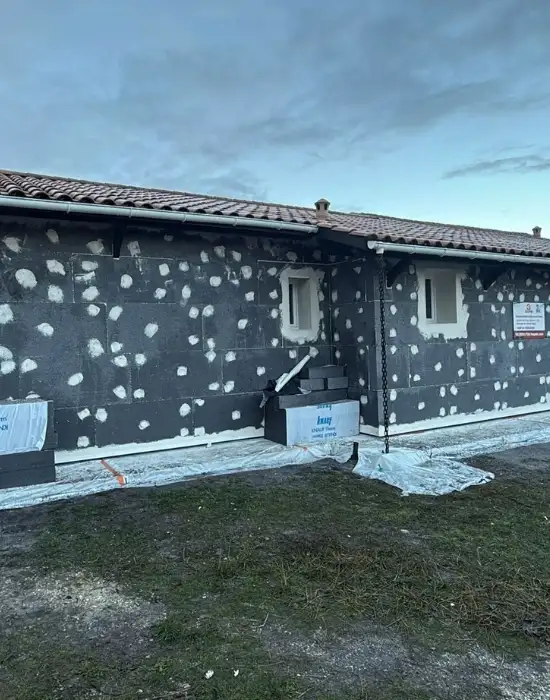 Chantier isolation Pessac, quartier cap de bos